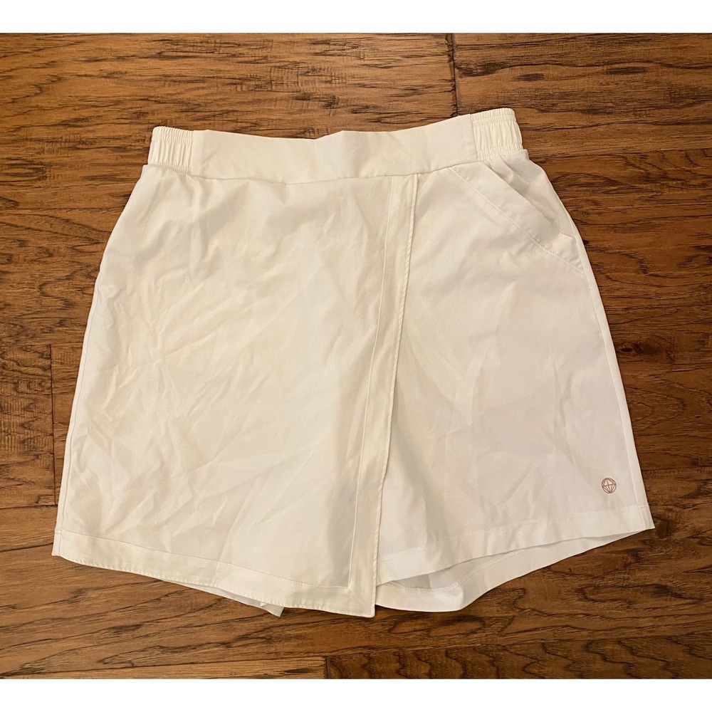 Mondetta Outdoor Project Women White Athletic Skort‎ Wrap Front Shorts Large